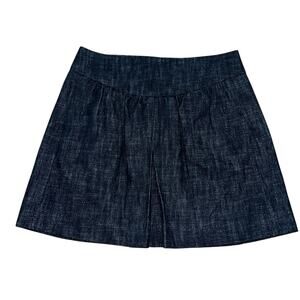 Mango Suit Women’s Dark Blue Jean Like Lined Pockets A-Line Mini Skirt Size 6‎